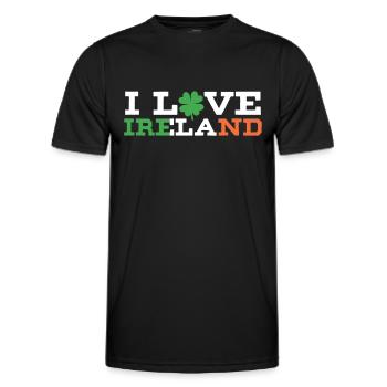 J’adore l’Irlande Irish St. Patrick’s Day - T-shirt sport Homme - noir - Devant - AI Model Male 178 dark (178cm)
