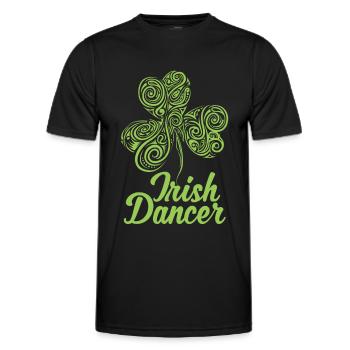 Irish dancer Ireland Irish Irish Gaelic - Men's Functional T-Shirt - black - Front - AI Model Male 178 dark (178cm)