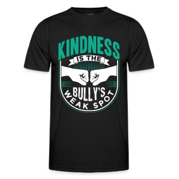 Freundlichkeit Ist Die Schwachstelle Des Mobbers - Männer Funktions-T-Shirt - Schwarz - Vorne - AI Model Male 178 dark (178cm)