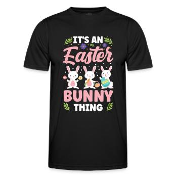 Es Ist Eine Osterhasen Sache Ostern Osterfest - Männer Funktions-T-Shirt - Schwarz - Vorne - AI Model Male 178 dark (178cm)