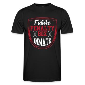 Ice Hockey Penalty Bench Penalty Box Ice Hockey Players - Men's Functional T-Shirt - black - Front - AI Model Male 178 dark (178cm)