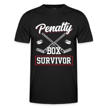 Ice Hockey Penalty Bench Ice Hockey Player Penalty Box - Men's Functional T-Shirt - black - Front - AI Model Male 178 dark (178cm)