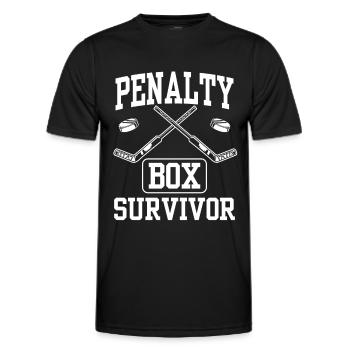 Ice Hockey Penalty Bench Penalty Box Ice Hockey Players - Men's Functional T-Shirt - black - Front - AI Model Male 178 dark (178cm)