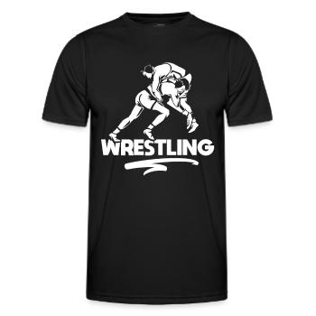 Lutte Lutte Lutte Lutte Lutte Wrestling Wrestling - T-shirt sport Homme - noir - Devant - AI Model Male 178 dark (178cm)