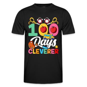 100 Days Clever Funny Sweet Sayings Équipe - T-shirt sport Homme - noir - Devant - AI Model Male 178 dark (178cm)