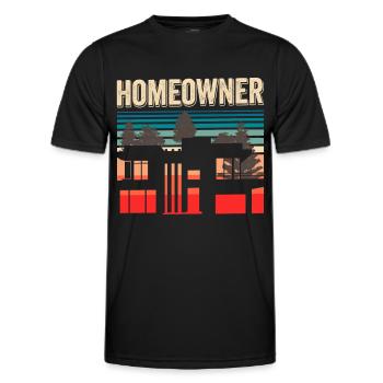 Propriétaire Propriétaire Maison propriétaire - T-shirt sport Homme - noir - Devant - AI Model Male 178 dark (178cm)