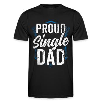 Proud Single Parent Single Parent Single Parent - Men's Functional T-Shirt - black - Front - AI Model Male 178 dark (178cm)