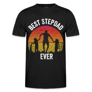 Meilleur beau-père jamais beau-père beau-père beau-père beau-père beau-père - T-shirt sport Homme - noir - Devant - AI Model Male 178 dark (178cm)