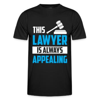 This Lawyer Always Contradicts Lawyer Lawyer - Men's Functional T-Shirt - black - Front - AI Model Male 178 dark (178cm)