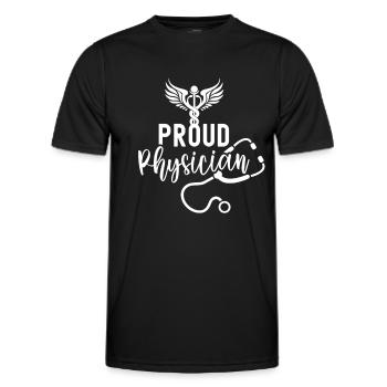 Fier Médecin Profession Médecin Médecin Médecin - T-shirt sport Homme - noir - Devant - AI Model Male 178 dark (178cm)