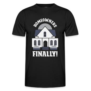 Enfin propriétaire propriétaire maison propriétaire propriétaire maison - T-shirt sport Homme - noir - Devant - AI Model Male 178 dark (178cm)