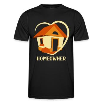 Propriétaire Propriétaire Maison propriétaire - T-shirt sport Homme - noir - Devant - AI Model Male 178 dark (178cm)