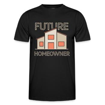 Futurs propriétaires Propriétaires Propriétaires - T-shirt sport Homme - noir - Devant - AI Model Male 178 dark (178cm)
