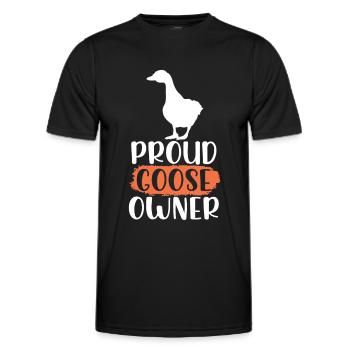 Proud Goose Owner Geese Owner Animal Goose - Men's Functional T-Shirt - black - Front - AI Model Male 178 dark (178cm)