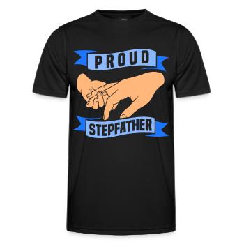 Fier beau-père Beau-père Beau-père Fête des pères - T-shirt sport Homme - noir - Devant - AI Model Male 178 dark (178cm)