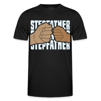 Stiefvater Stepdad Stiefpapa Vatertag - Männer Funktions-T-Shirt - Schwarz - Vorne - AI Model Male 178 dark (178cm)