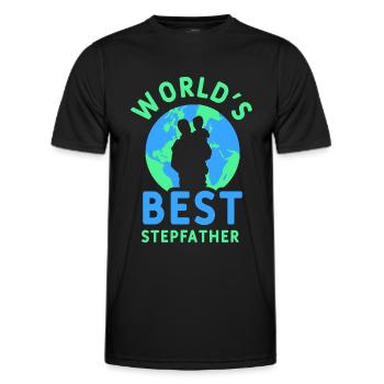Le meilleur beau-père du monde Beau-père Beau-père Beau-père - T-shirt sport Homme - noir - Devant - AI Model Male 178 dark (178cm)