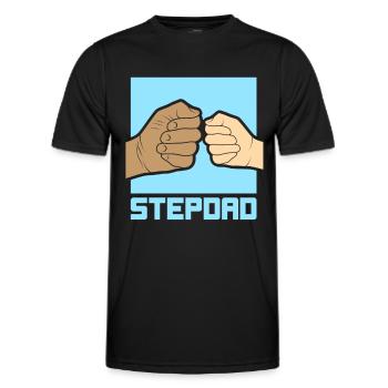 Beau-père Beau-père Beau-père Fête des pères - T-shirt sport Homme - noir - Devant - AI Model Male 178 dark (178cm)
