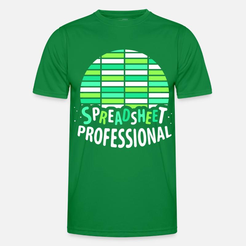 Spreadsheet Professional Accountant Table Work Men's Functional T-Shirt