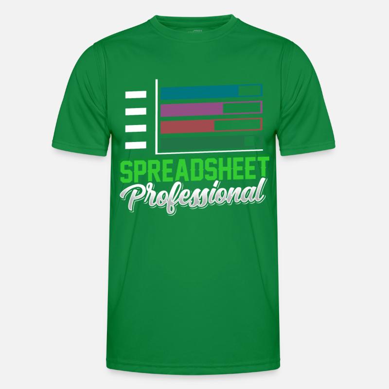 Spreadsheet Professional Accountant Table Work Men's Functional T-Shirt