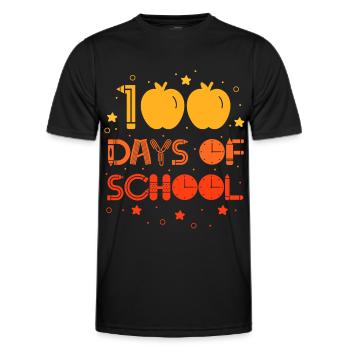 100 jours d’école Dictons Équipe Sweet Funny - T-shirt sport Homme - noir - Devant - AI Model Male 178 dark (178cm)