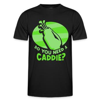 Brauchen Sie Einen Caddie? Caddie Golf Golfen - Männer Funktions-T-Shirt - Schwarz - Vorne - AI Model Male 178 dark (178cm)