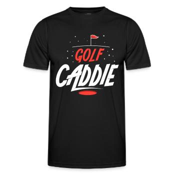 Golf Caddie Profession Golfer Golfing - Men's Functional T-Shirt - black - Front - AI Model Male 178 dark (178cm)