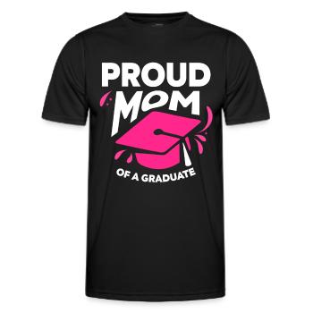 Fière mère d’un diplômé diplômé - T-shirt sport Homme - noir - Devant - AI Model Male 178 dark (178cm)