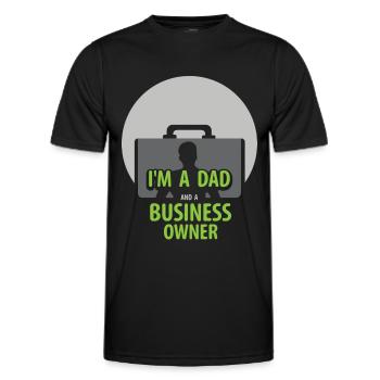 Je suis un père et un PDG propriétaire d’entreprise - T-shirt sport Homme - noir - Devant - AI Model Male 178 dark (178cm)