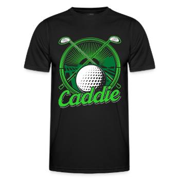 Caddie Golfen Golf Golfer Beruf - Männer Funktions-T-Shirt - Schwarz - Vorne - AI Model Male 178 dark (178cm)