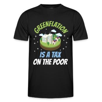 Green inflation is a tax for the poor Green - Men's Functional T-Shirt - black - Front - AI Model Male 178 dark (178cm)