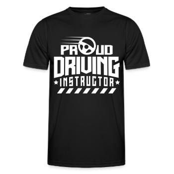 Proud Driving Instructor Driving Lesson Driving School Profession - Men's Functional T-Shirt - black - Front - AI Model Male 178 dark (178cm)
