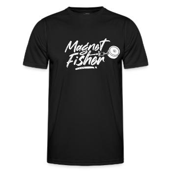 Magnet Fischer Magnetic Fishing Magnetic Fisherman - Men's Functional T-Shirt - black - Front - AI Model Male 178 dark (178cm)