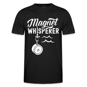 Magnetic Whisperer Magnetic Fishing Magnetic Fisherman - Men's Functional T-Shirt - black - Front - AI Model Male 178 dark (178cm)