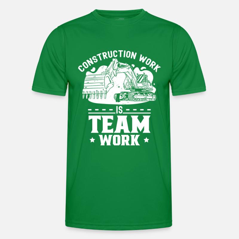 Les travaux de construction sont un travail d’équipe Chantier de construction Travail d’équipe Construction T-shirt sport Homme