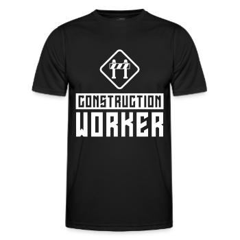 Construction Worker Construction Teamwork Construction Site Team - Men's Functional T-Shirt - black - Front - AI Model Male 178 dark (178cm)