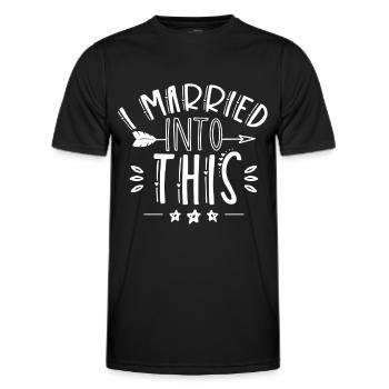 Ich Habe In Diese Familie Eingeheiratet Treffen - Männer Funktions-T-Shirt - Schwarz - Vorne - AI Model Male 178 dark (178cm)