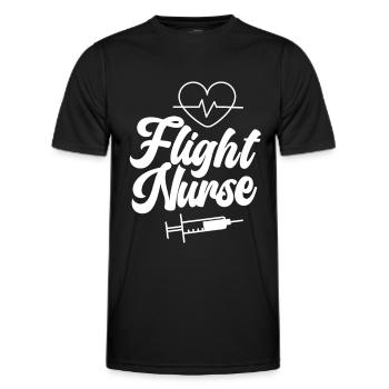 Flight Doctor Flight Nurse Flight Physician Profession - Men's Functional T-Shirt - black - Front - AI Model Male 178 dark (178cm)