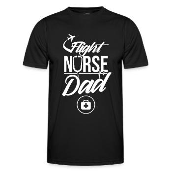 Flight Nurse Papa Flight Doctor Flight Physician Flight Physician - Men's Functional T-Shirt - black - Front - AI Model Male 178 dark (178cm)