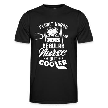 Infirmière de vol Médecin de vol Profession de médecin de vol - T-shirt sport Homme - noir - Devant - AI Model Male 178 dark (178cm)