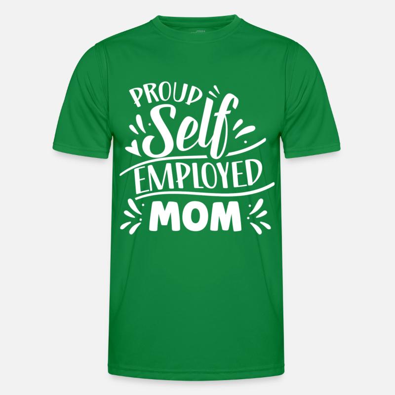Stolze Selbständige Mutter Selbstständig Männer Funktions-T-Shirt
