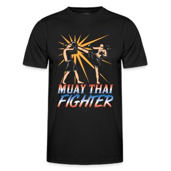 Muay Thai Fighter Arts martiaux Arts martiaux Arts martiaux Arts martiaux Arts martiaux - T-shirt sport Homme - noir - Devant - AI Model Male 178 dark (178cm)