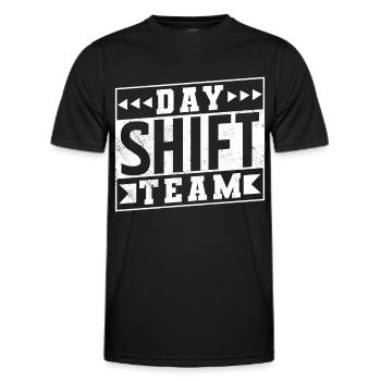 Day Shift Team Shift Work Shift Work - Men's Functional T-Shirt - black - Front - AI Model Male 178 dark (178cm)