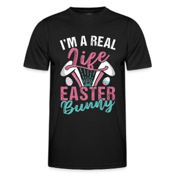 Ich Bin Ein Echter Osterhase Ostern Osterfest - Männer Funktions-T-Shirt - Schwarz - Vorne - AI Model Male 178 dark (178cm)