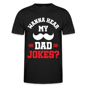Papa Blague Papa Blagues Père - T-shirt sport Homme - noir - Devant - AI Model Male 178 dark (178cm)