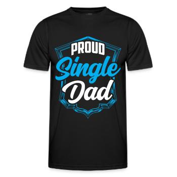 Proud Single Parent Single Parent Single Parent - Men's Functional T-Shirt - black - Front - AI Model Male 178 dark (178cm)