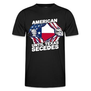 Amerikaner Bis Zur Abspaltung Von Texas Texaner - Männer Funktions-T-Shirt - Schwarz - Vorne - AI Model Male 178 dark (178cm)