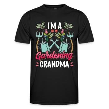 Je suis une grand-mère jardinière grand-mère grand-mère - T-shirt sport Homme - noir - Devant - AI Model Male 178 dark (178cm)