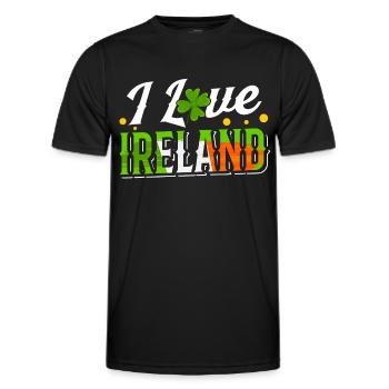 J’adore l’Irlande St. Patrick’s Day Irlandais - T-shirt sport Homme - noir - Devant - AI Model Male 178 dark (178cm)