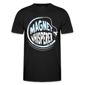 Magnet Whisperer Magnetic Fisher Magnetic Fishing - Men's Functional T-Shirt - black - Front - AI Model Male 178 dark (178cm)